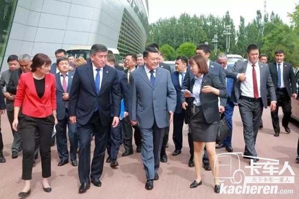 北汽集團黨委書記、董事長徐和誼接待并陪同吉爾吉斯斯坦總統索隆拜?熱恩別科夫一行領