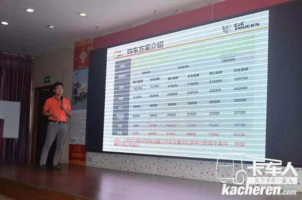 ?品鑒會(huì)會(huì)場(chǎng)講解聯(lián)合卡車產(chǎn)品性能及優(yōu)點(diǎn)