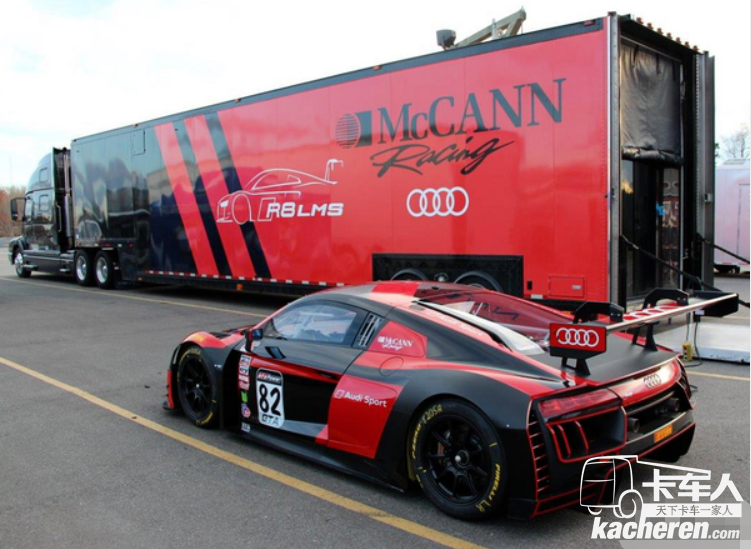 看看歐洲賽車隊的拖掛卡車，都是高端貨