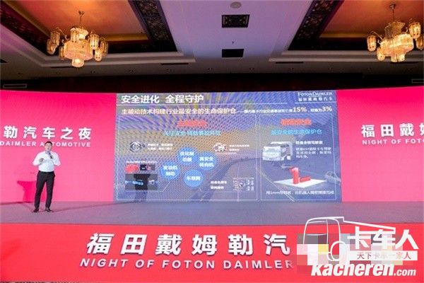 福田戴姆勒汽車商品戰略部經理蔣明磊先生解讀歐曼超級重卡綠通ETC暢行版