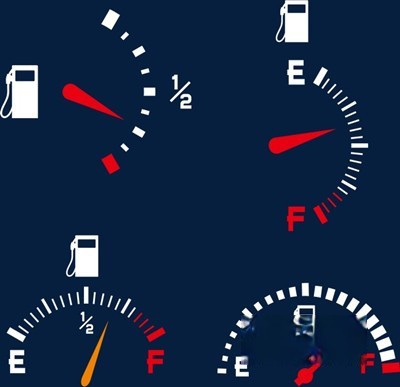 儀表盤的油耗數值