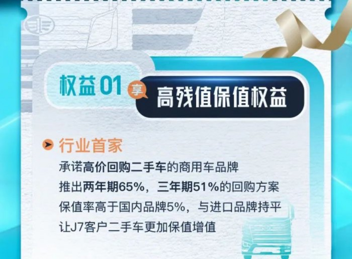二手保值，新車超值！解放J7助力卡友無憂運營