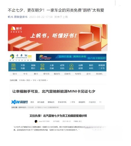多維度強勢曝光，北汽雷馳七夕活動引多家媒體“圍觀”