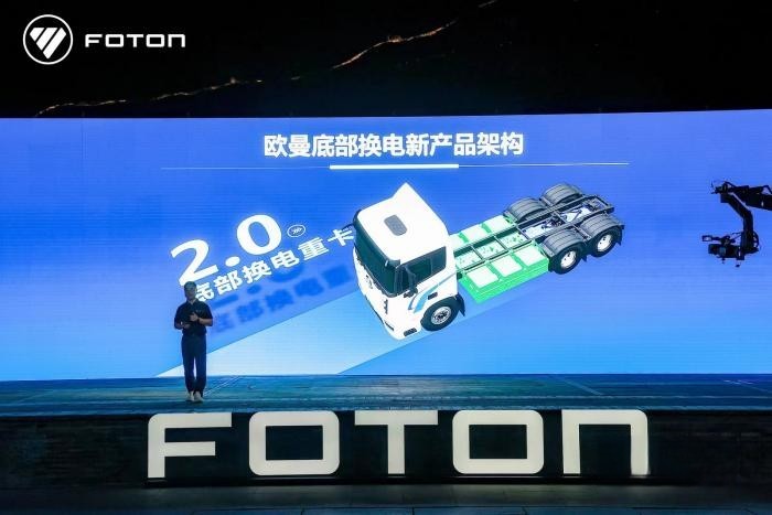 助力移動能源變革!歐曼智藍打造全場景定制化底部換電重卡解決方案