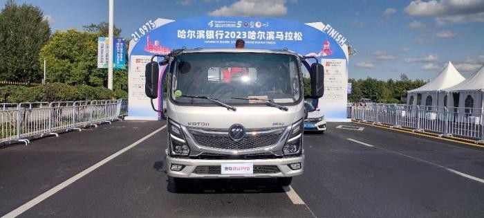 哈爾濱國際馬拉松開賽,福田奧鈴再次參與服務(wù)保障