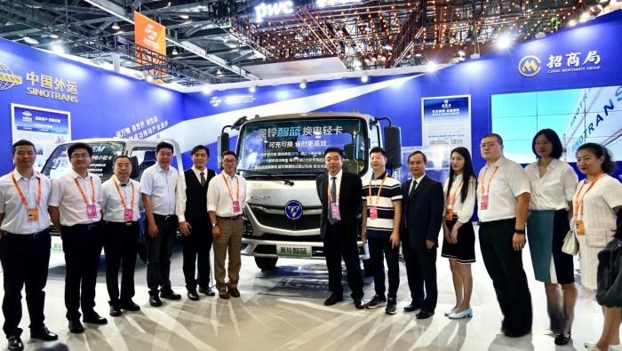 奧鈴智藍換電輕卡 首次亮相“2023服貿會”